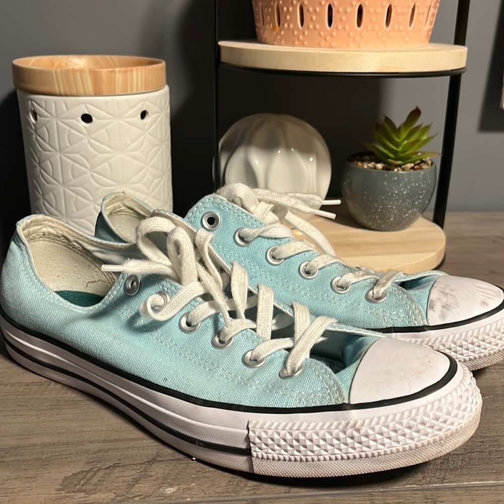 Converse baby blue sneakers